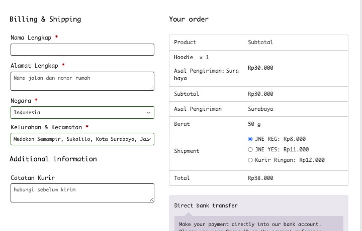 IndoOngkir IndoCheckout