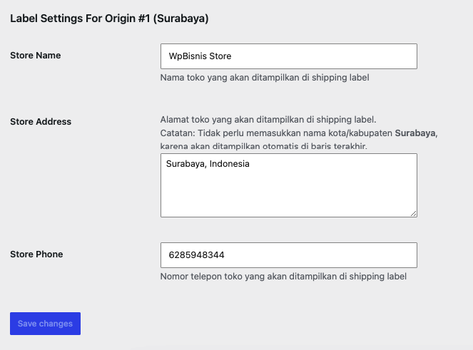 IndoOngkir Shipping Label