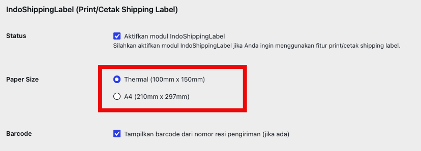 IndoOngkir Shipping Label