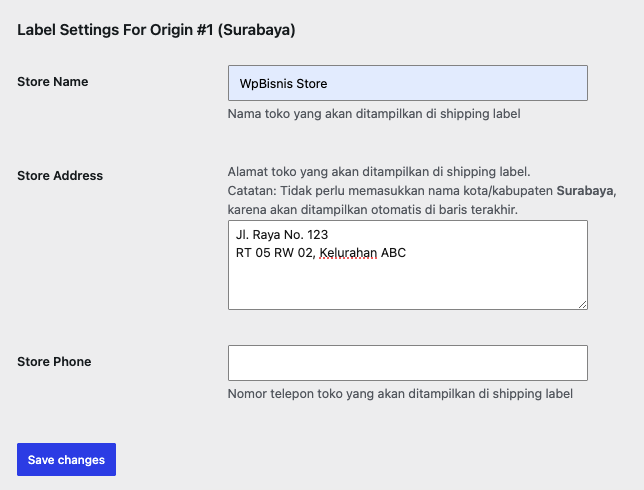 IndoOngkir Shipping Label